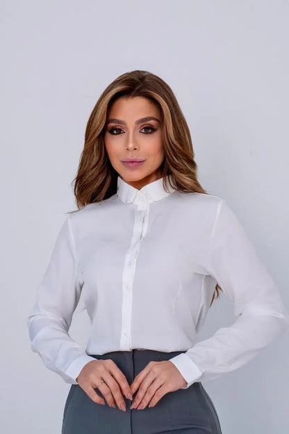Camisa De Botão Sofisticada Feminina Alta Qualidade Sale 40%