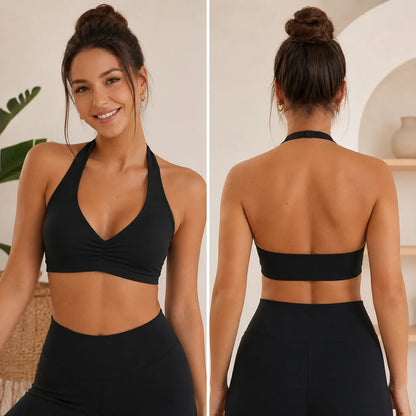 Top Halter Fitness Frente Unica Suplex Bojo Removìvel Yoga