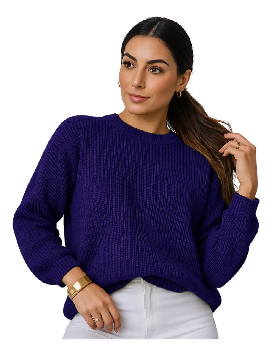 Suéter Blusa Manga Longa Max Cropped Frio Pullover Lã Trico