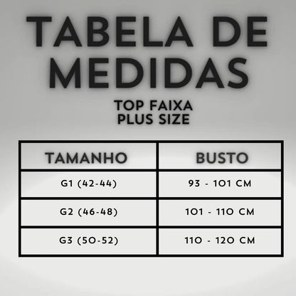 Cropped Plus Size Alcinha Super Sustentação Malha Canelada