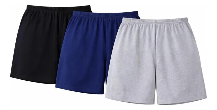 Kit 3 Shorts Beblast Feminino Algodão Confortável Plus Size