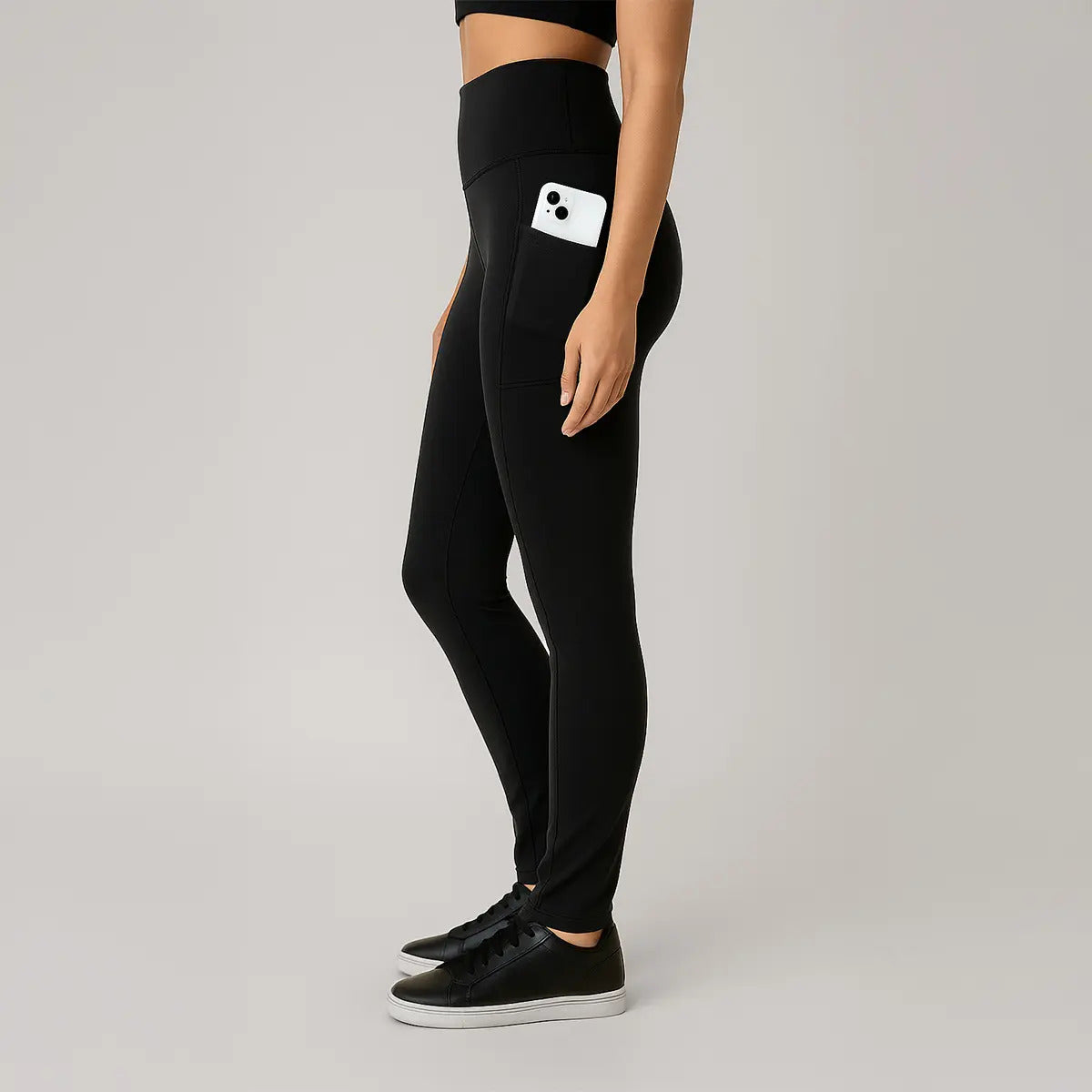 Kit 2 Calças Legging Feminina Grossa Cintura Alta Com Bolso