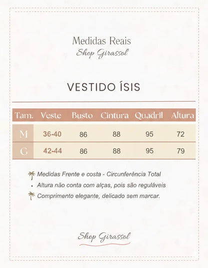 Vestido Feminino Ísis Leve Fluido Casual Elegante Duna para o Verão