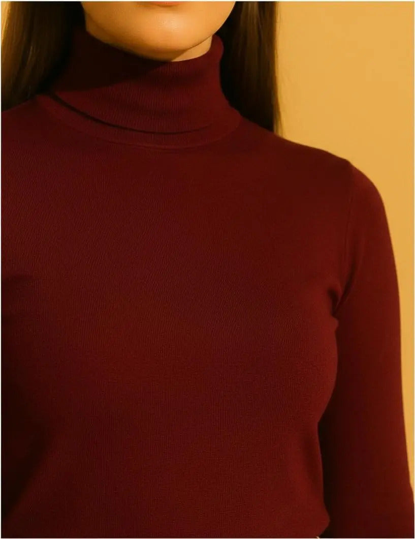 Blusa Cacharrel Feminina Inverno Gola Alta Viscolaycra Cores