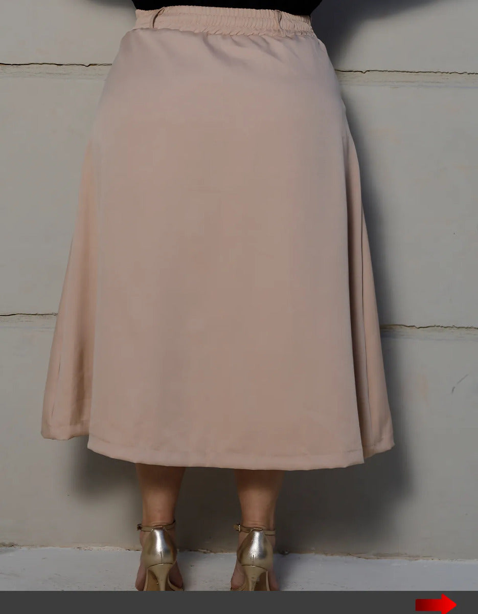 Saia Alfaiataria Feminina Plus Size Midi Evangélica Casual