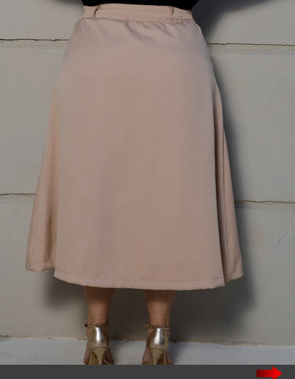 Saia Alfaiataria Feminina Plus Size Midi Evangélica Casual