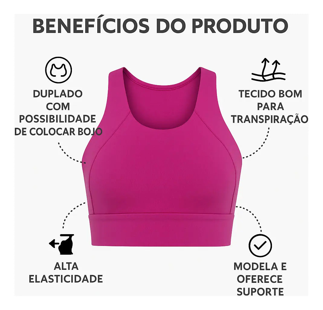 Kit 3 Croppeds Academia Ginástica Fitness Top Nadador Yoga