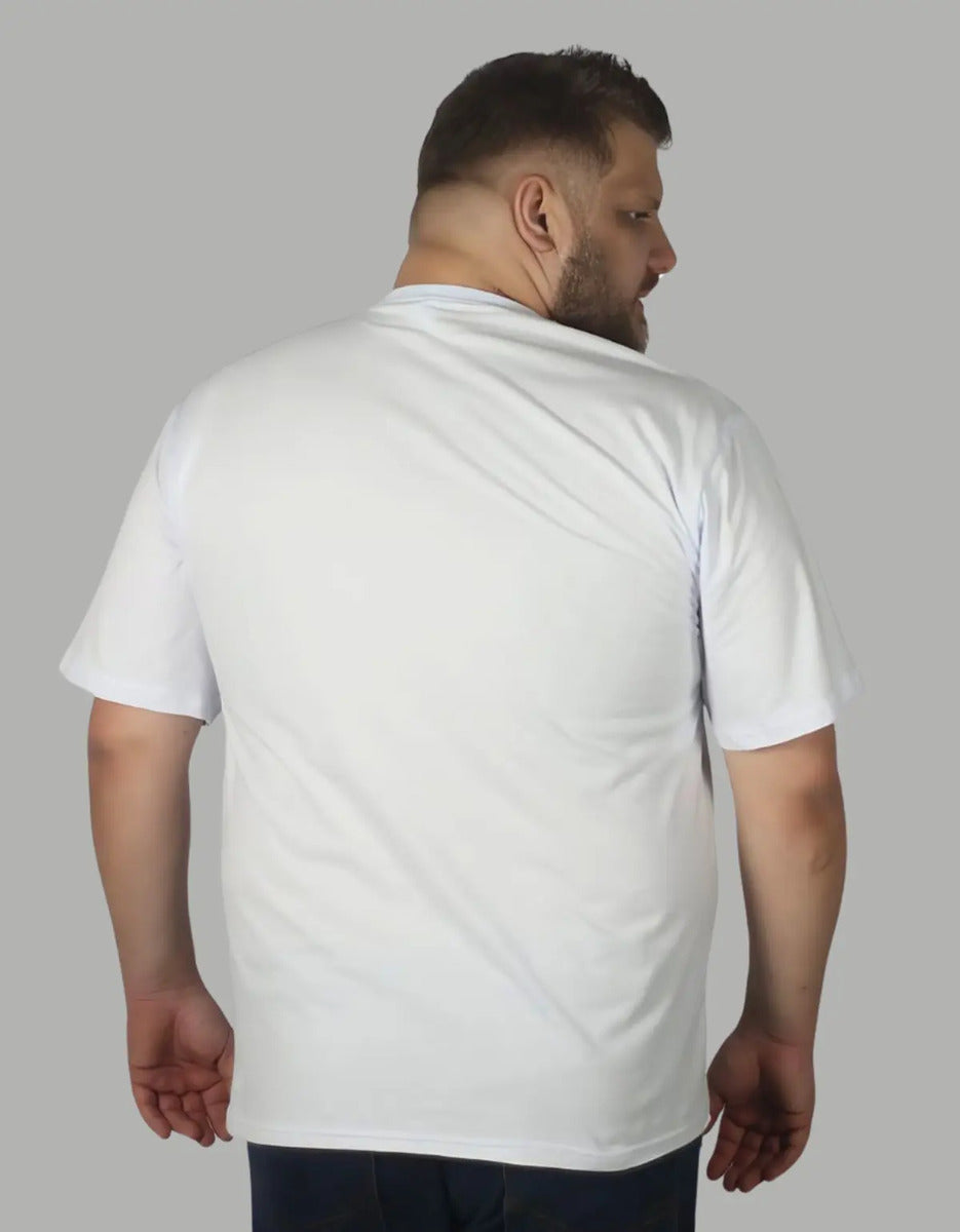 Camiseta Plus Size Masculina De Algodão Básica Lisa Grande