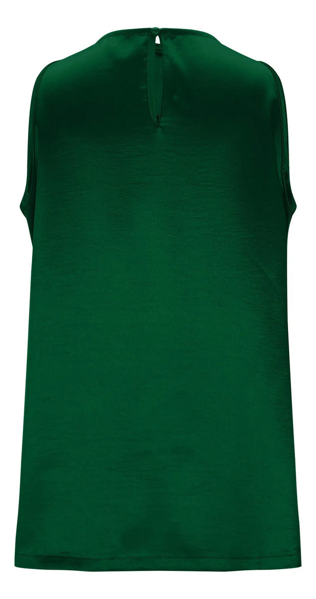 Camisa Feminina, Cor Sólida, Seda E Cetim, Blusa Longa