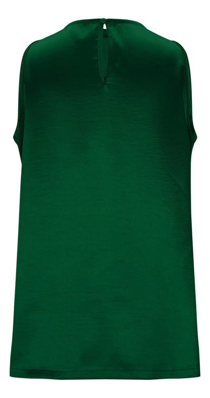 Camisa Feminina, Cor Sólida, Seda E Cetim, Blusa Longa