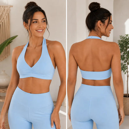 Top Halter Fitness Frente Unica Suplex Bojo Removìvel Yoga