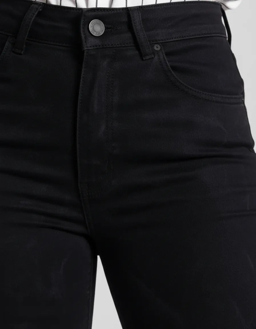 Calça Skinny Jeans Feminina Cintura Alta Marmorizada Lycra