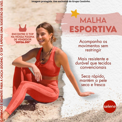 Calça Legging Fitness Academia Selene Levanta Bumbum