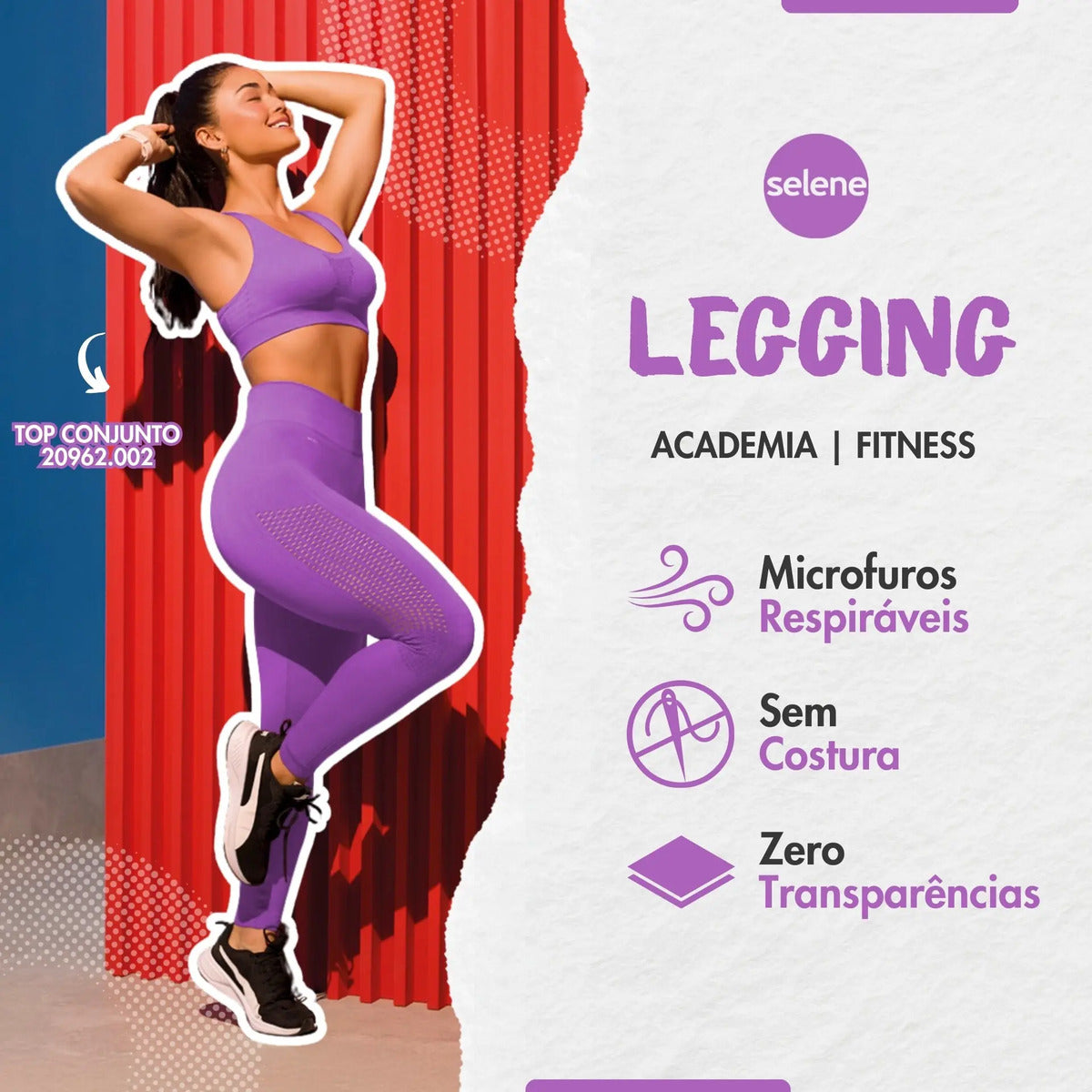 Legging Fitness de Treino Zero Transparência Selene
