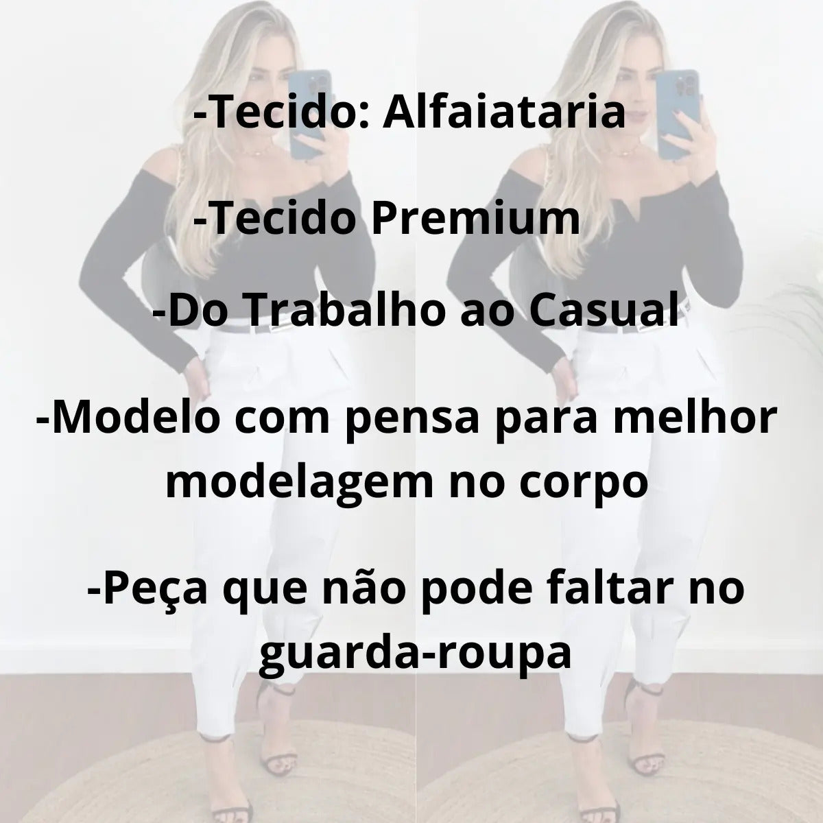 Calça Cenoura Sport Chic Premium Conforto Sofisticada Social