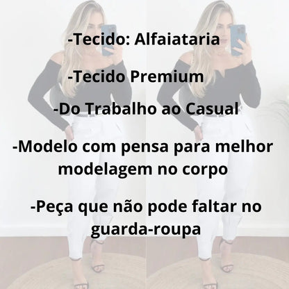 Calça Cenoura Sport Chic Premium Conforto Sofisticada Social