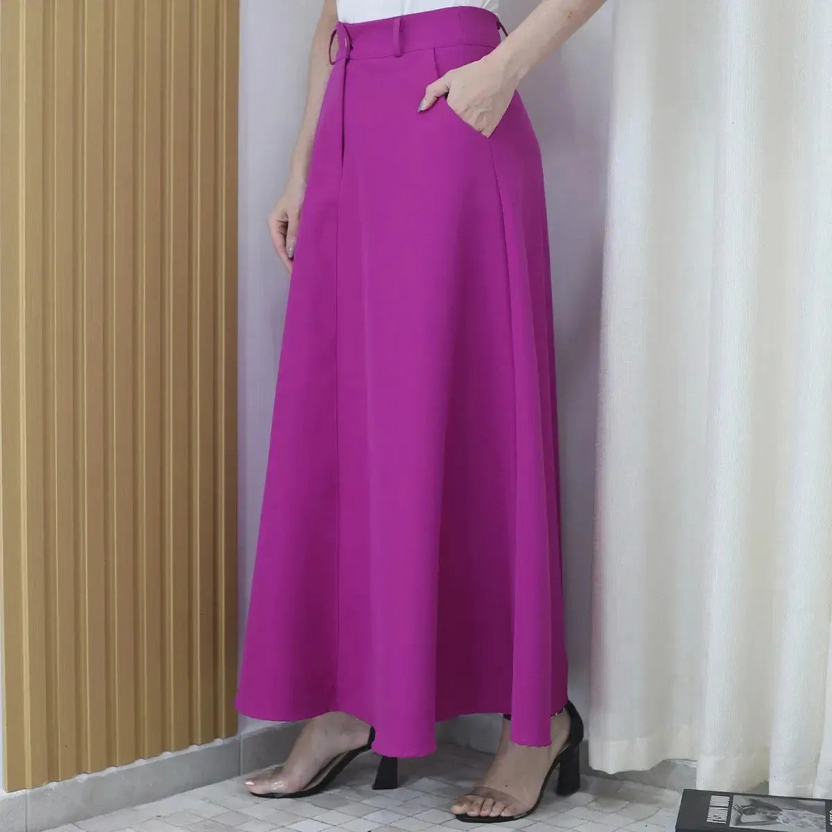 Saia Longa Social Alfaiataria Moda Feminina Evangelica Prime