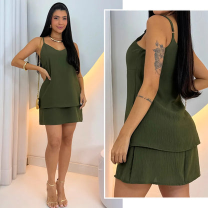 Vestido Feminino Ísis Leve Fluido Casual Elegante Duna para o Verão