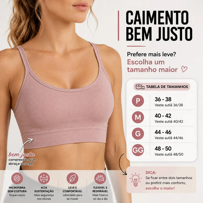 Top Lupo Loba Fitness Confortável Ótima Sustentação Academia