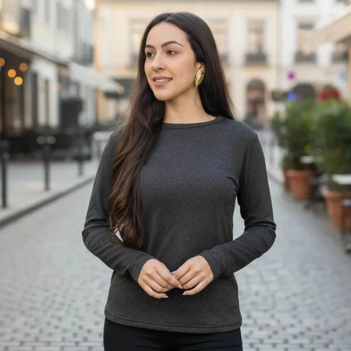 Blusa Térmica Feminina Flanelada Peluciada Frio Inverno