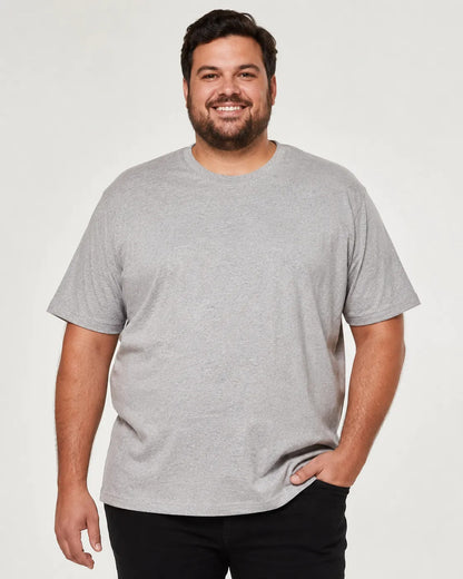 Camiseta Plus Size Masculina De Algodão Básica Lisa Grande