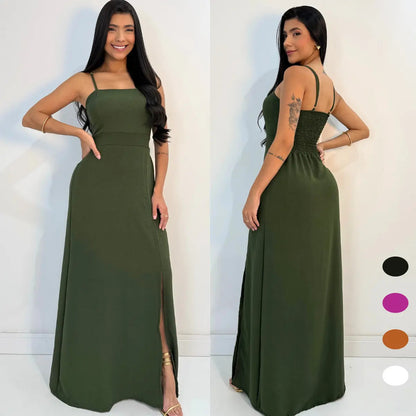 Long Dress Bridesmaid Wedding Social Elegant Duna Bride