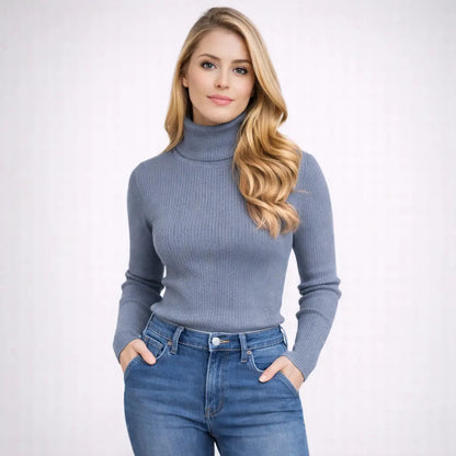 Blusa Cacharrel Feminina Tricô Lã Blusinha Gola Alta Rolê