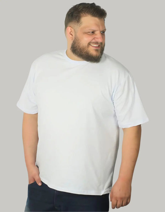 Camiseta Plus Size Masculina De Algodão Básica Lisa Grande