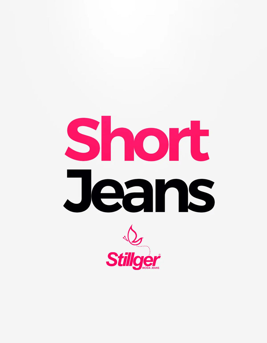 Short Jeans Feminino Cintura Alta C/ Lycra Hot Pant Stillger