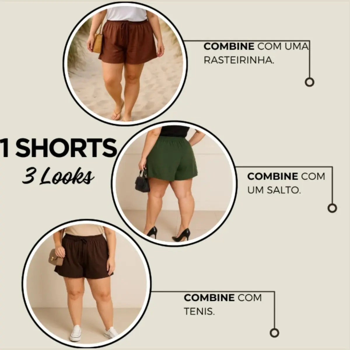 Short Plus Size Feminino Soltinho Com Cintura Alta Leve