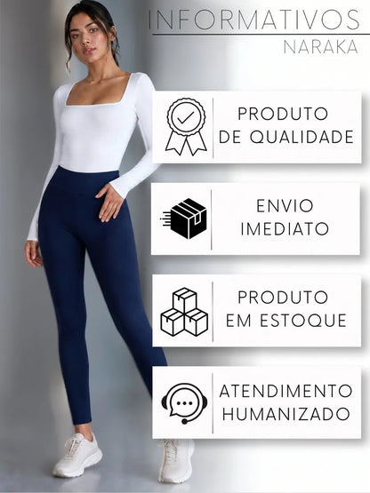 Calça Legging Flanelada Grossa Zero Transparência Inverno