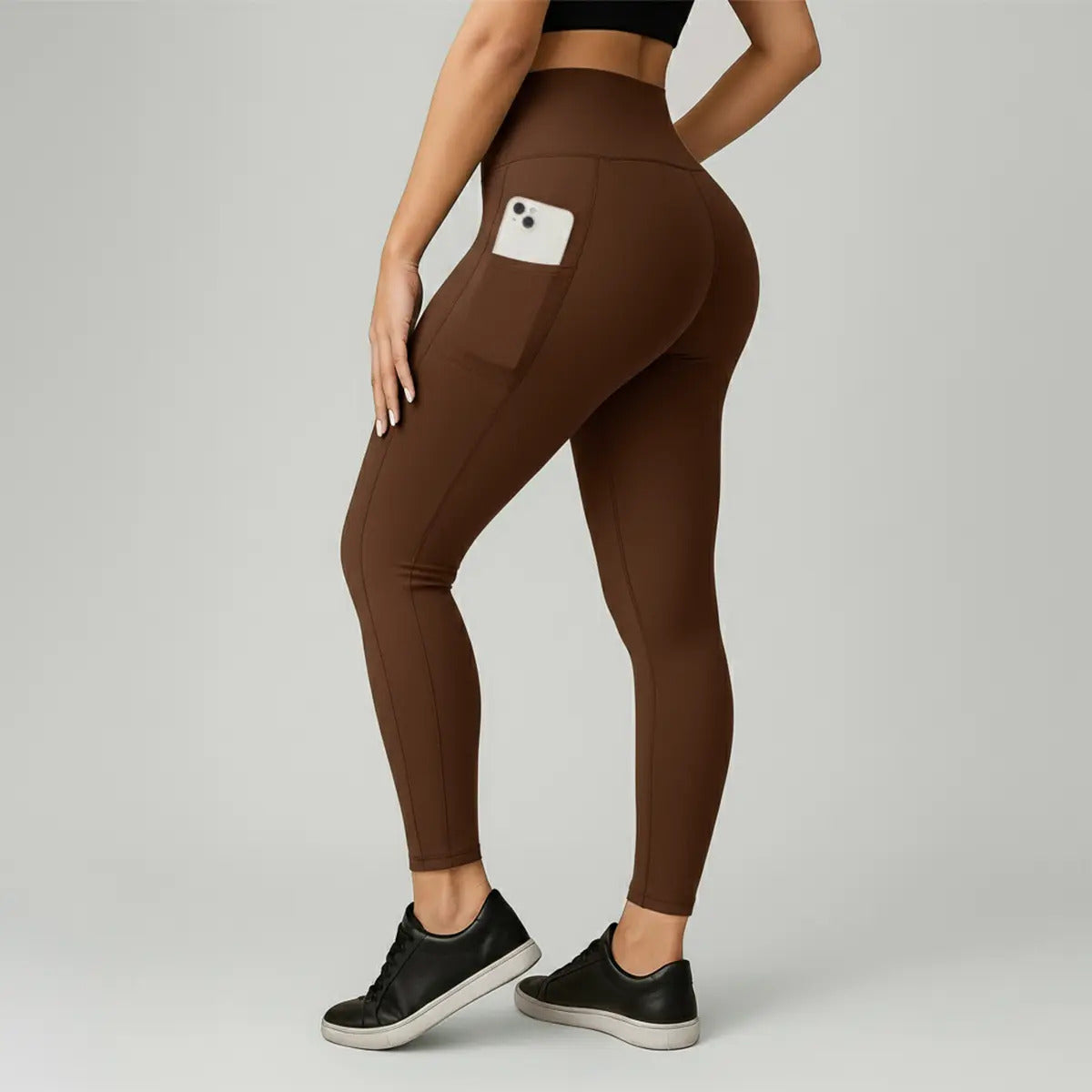 Kit 2 Calças Legging Feminina Grossa Cintura Alta Com Bolso