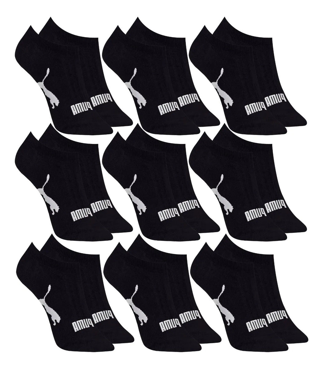 Kit 9 Pares Meias Invisível Puma Sapatilha Soquete Original