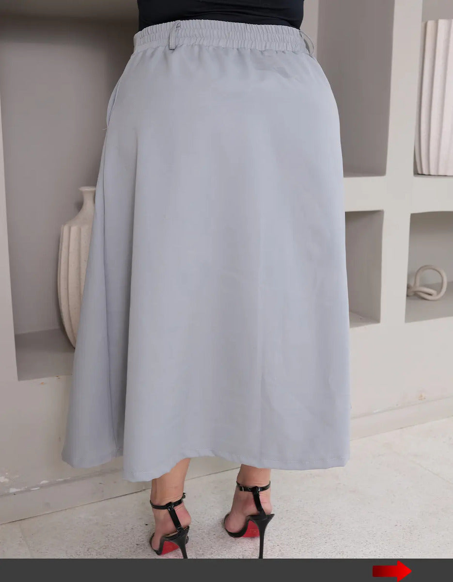 Saia Alfaiataria Feminina Plus Size Midi Evangélica Casual