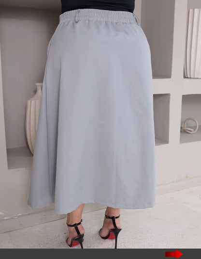 Saia Alfaiataria Feminina Plus Size Midi Evangélica Casual