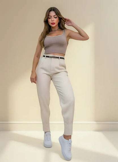 Calça Cenoura Sport Chic Premium Conforto Sofisticada Social