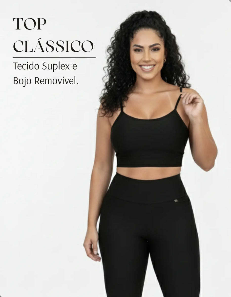 Kit-2 Top Alcinha Fina Academia Fitness C/ Bojo Suplex Power