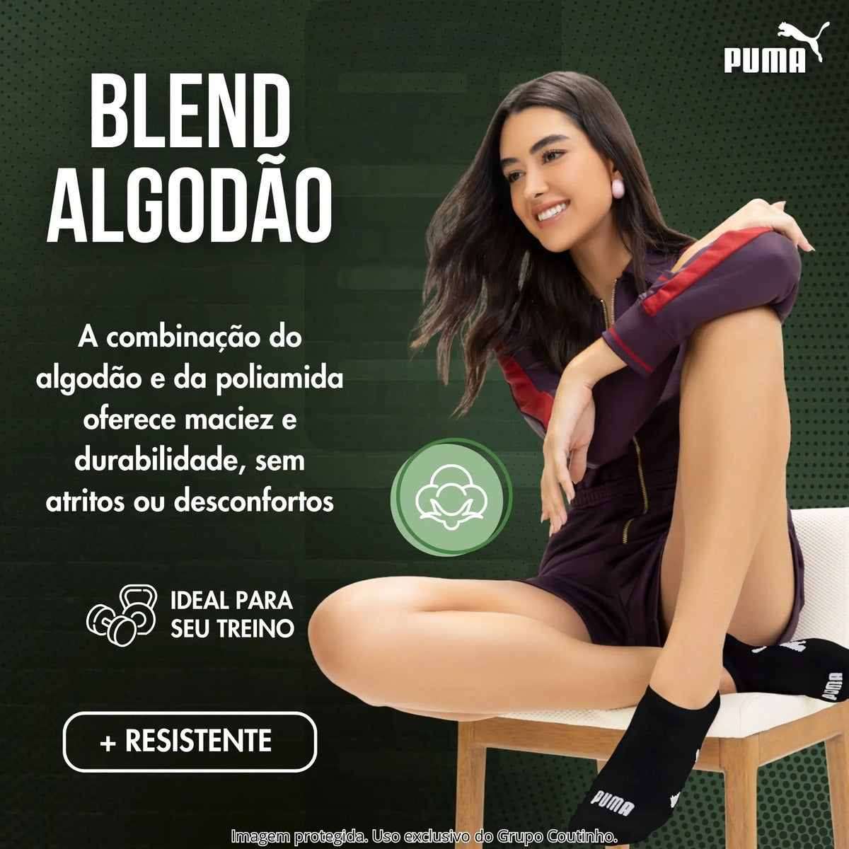 Kit 9 Pares Meias Invisível Puma Sapatilha Soquete Original