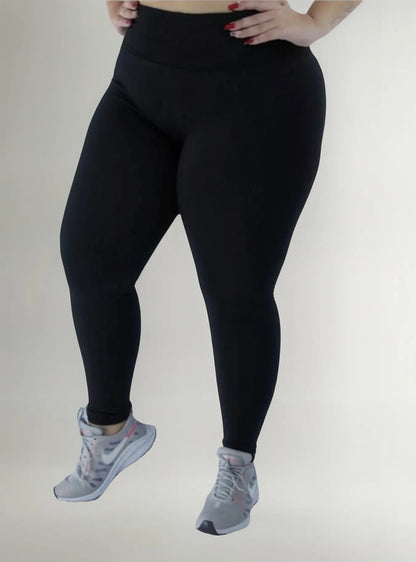 Calça Legging Plus Size Academia Suplex Costura Reforçada