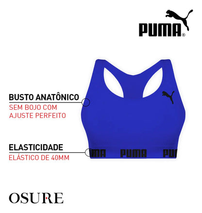 Top Puma Original Feminino Alta Sustentação Academia Fitness