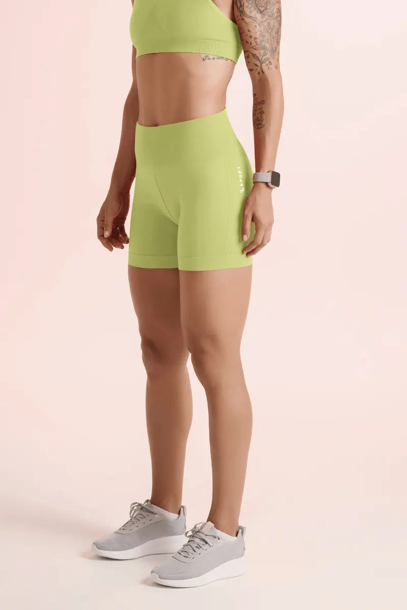 Short Feminino Lupo Modela Bumbum Sport Cós Alto Anatomico