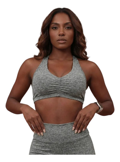 Top Halter Fitness Frente Unica Suplex Bojo Removìvel Yoga