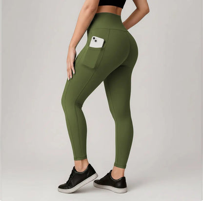 Kit 2 Calças Legging Feminina Grossa Cintura Alta Com Bolso