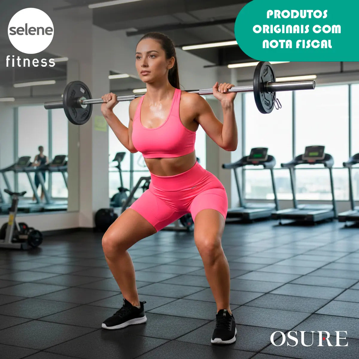 Short Selene Poliamida Zero Transparência Bermuda S/ Costura