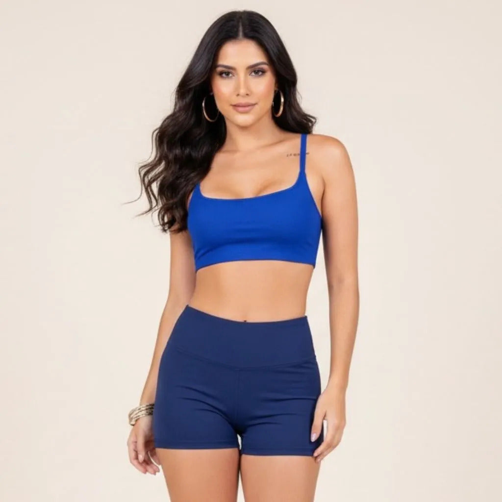 Top Cropped Feminino Alcinha Justo Liganet Fitness Academia