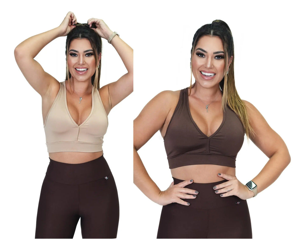 Kit 2 Top Nadador Academia Fitness ,liso C/bojo Para Malhar