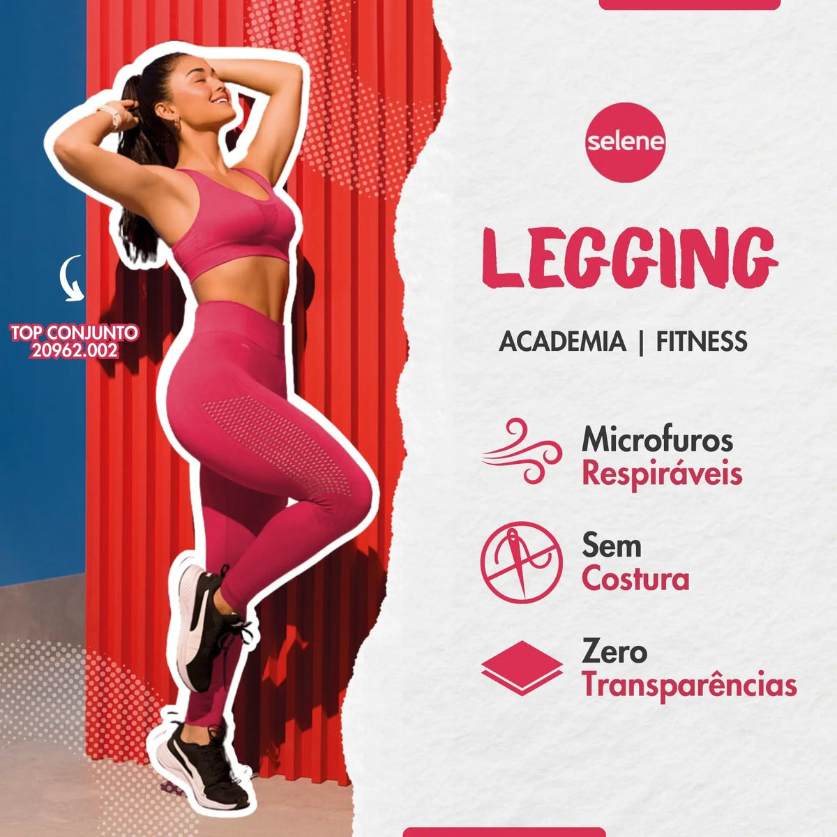 Legging Fitness de Treino Zero Transparência Selene
