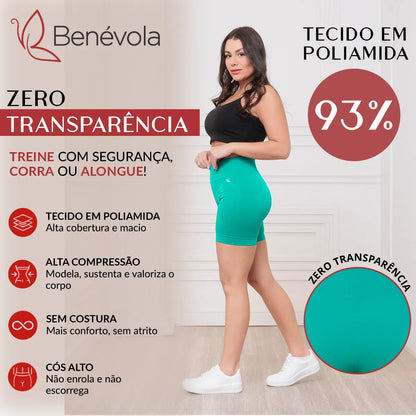 Short Benévola Poliamida Sem Costura Bermuda Confortável