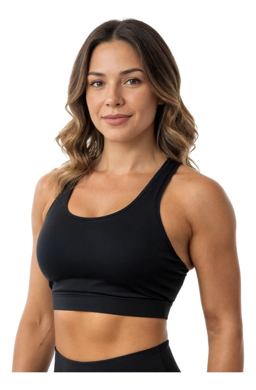 Top Academia Fitness Feminino Nadador Treino Basico Cropped