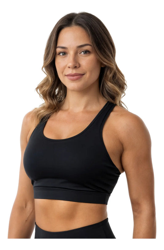 Top Academia Fitness Feminino Nadador Treino Basico Cropped